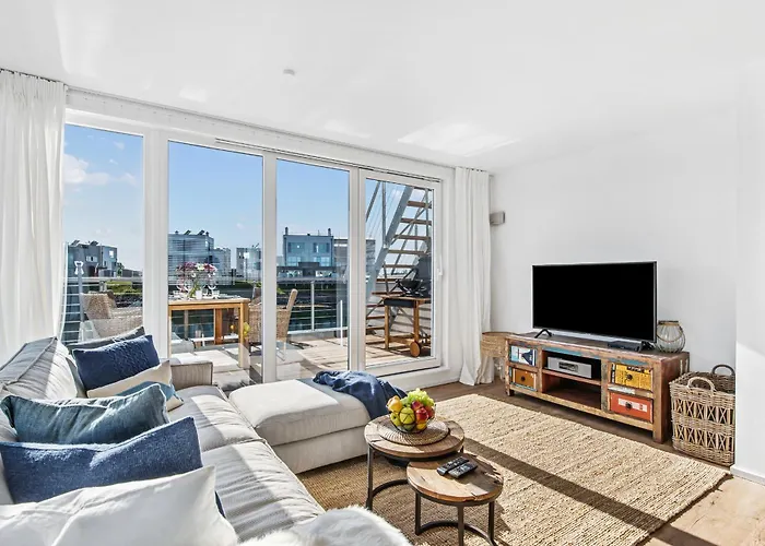 Treibholz: Meerblick, Dachterrasse, Bootsanleger, Badeleiter, Sauna